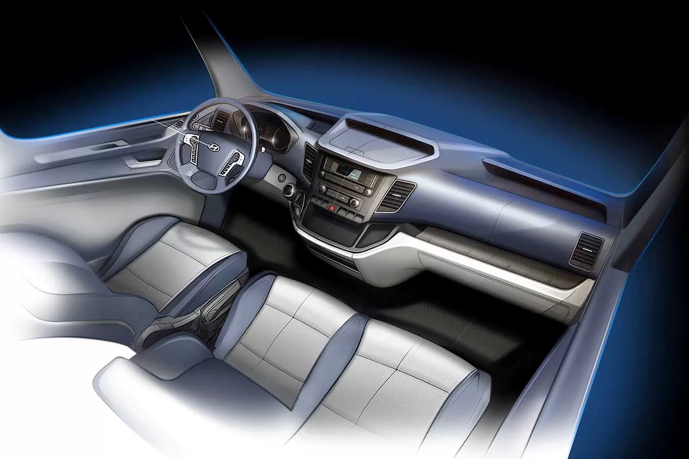 Hyundai H350 interior