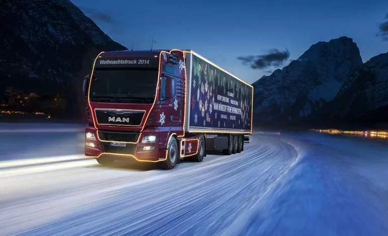 MAN TGX vizitează leagănele de copii și târgurile de Crăciun din Bavaria 1 MAN Christmas Truck 2014