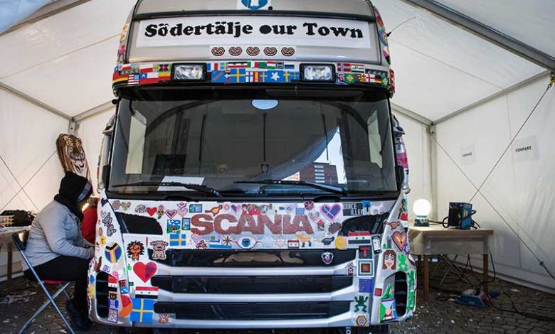 Camion Scania customizat de copii din Södertälje