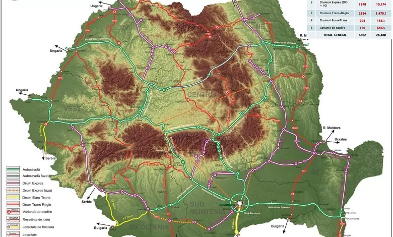 harta proiectelor rutiere master planul transport