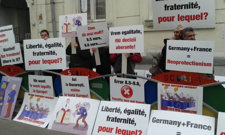 protest transportatori impotriva salariului minim