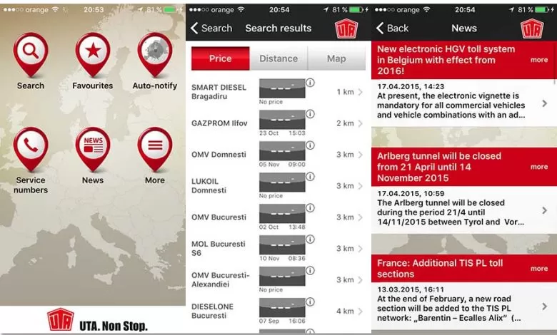 UTA Stationsfinder: Aplicație mobilă utilă pentru șoferi 1 UTA Stationsfinder