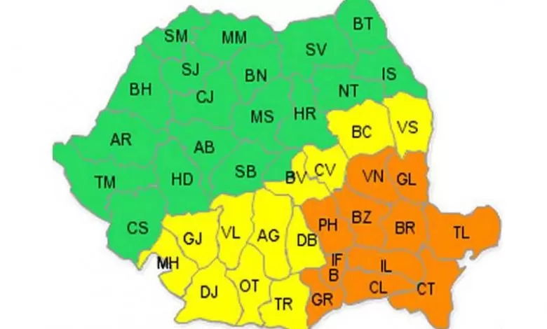ANM: Avertizare de cod galben și cod portocaliu de ninsori