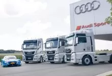 Opt camioane MAN TGX pentru Audi Sport