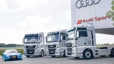 Opt camioane MAN TGX pentru Audi Sport 1 Opt camioane MAN TGX pentru Audi Sport