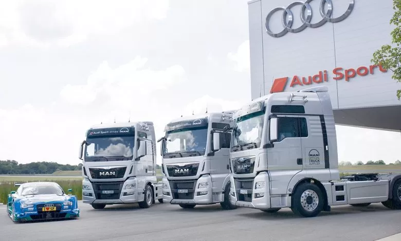 Opt camioane MAN TGX pentru Audi Sport