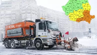 ANM anunță cod galben și portocaliu de ninsoare și viscol