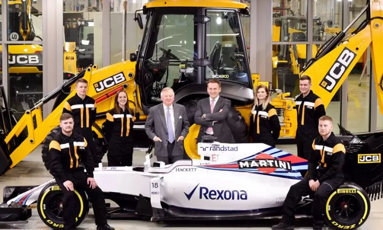 JCB prinde viteză alături de Williams Martini Racing 1 JCB prinde viteză alături de Williams Martini Racing