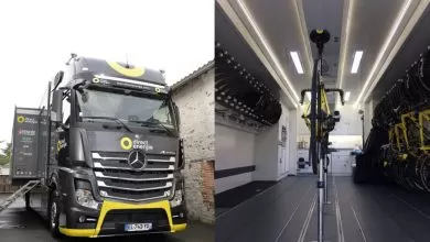 Mercedes-Benz Actros 2551 și Direct Energie fac echipa în Turul Franței