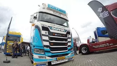 Camionul Scania S580 V8 Highline al companiei Dairytop