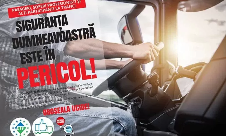 Șoferii europeni de camion și autocar cer votarea un Pachet de Mobilitate echitabil