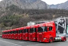 Apa minerală Sanpellegrino va fi transportată în camioane Scania R 410 cu LNG 11 Apa minerală Sanpellegrino va fi transportată în camioane Scania R 410 cu gaz