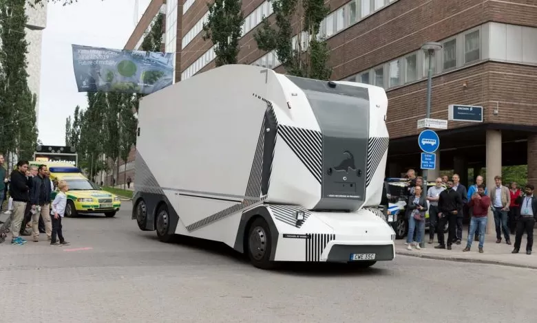 Einride a făcut o primă demonstrație urbană cu T-Pod în Stockholm