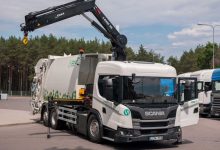 Un Scania L 340 CNG colectează deșeuri solide în Vilnius