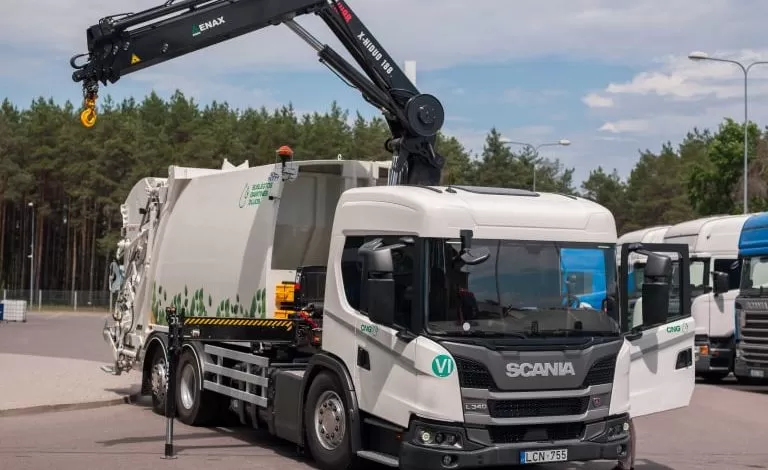 Un Scania L 340 CNG colectează deșeuri solide în Vilnius 1 Un Scania L 340 CNG colectează deșeuri solide în Vilnius