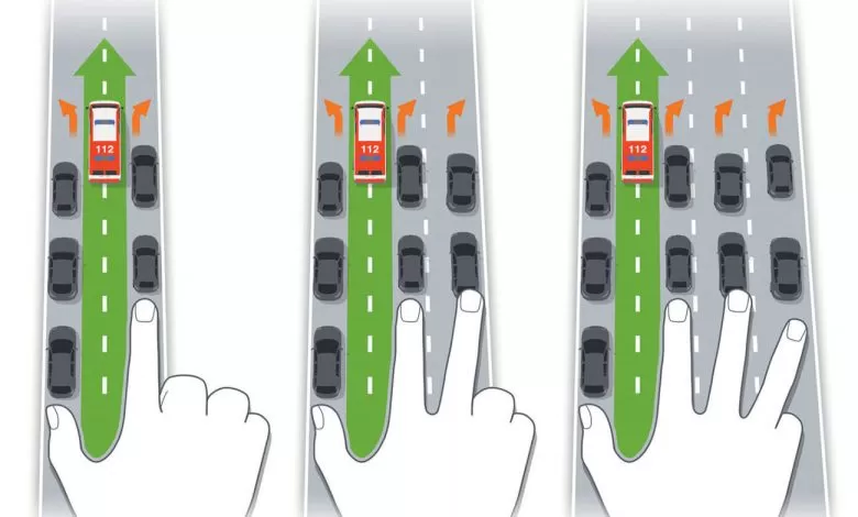 Ajută la formarea culoarului de salvare. Fii responsabil în trafic!