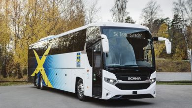 Noul autocar Scania al echipei naționale de schi fond a Suediei