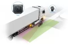 Sistemul City Turn Assist disponibil pe modelele DAF XF și CF