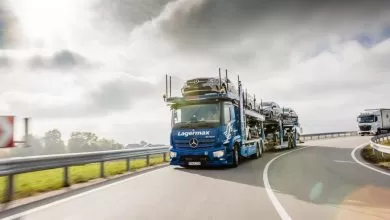 Noul Actros cu MirrorCam a fost omologat și pentru transportul de autovehicule finite