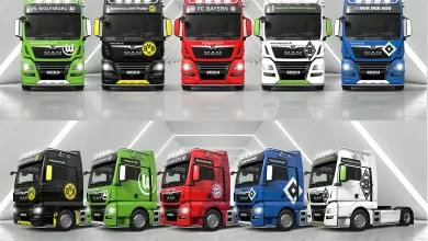 Ediții speciale MAN TGX în culorile a cinci echipe de fotbal din Bundesliga