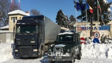 Restricții de trafic pentru camioane la punctele de frontieră Giurgiu și Calafat