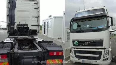 Aproximativ 50 kg heroină descoperite în cabina unui camion la PTF Calafat