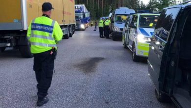Traficului greu de mărfuri controlat de poliția suedeză