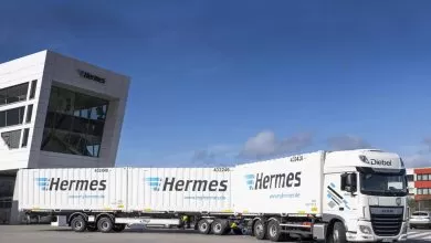 Hermes testează un camion extra-lung cu sistem interschimbabil Fliegl Swap-Train