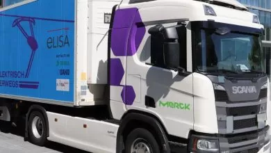 Farmaceutice transportate cu Scania R 450 Hybrid cu pantograf