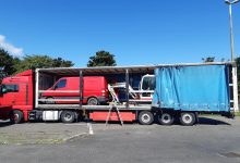 Șofer român de camion prins cu bunuri furate din Danemarca