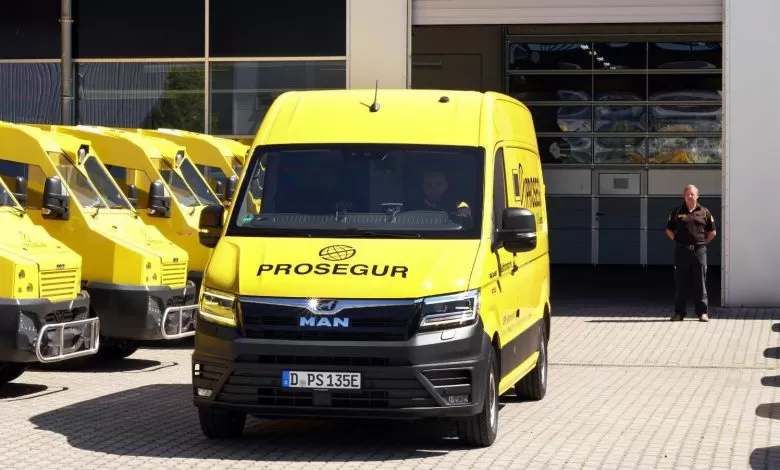 Prosegur folosește un MAN eTGE blindat pentru transportul banilor
