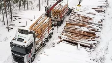 Impresii despre noul Scania V8 testat în secret în transportul de bușteni din Suedia