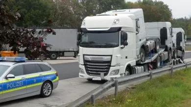 Germania: Transportor auto oprit din circulație, deoarece punea în pericol siguranța traficului