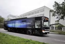 Setra S 416LE transformat în centru de testare COVID-19