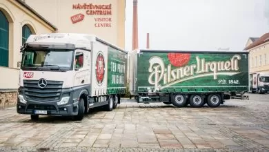 Berea Pilsner Urquell transportată cu noi ansambluri rutiere de volum