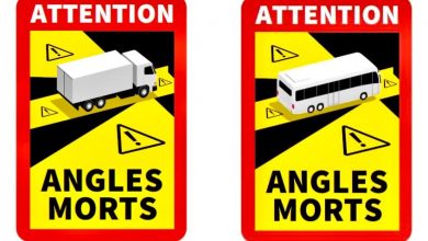 Comandă autocolant “Atenție! Unghiuri Moarte” pentru camioane (Franța)