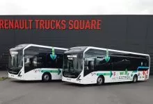 Renault Trucks folosește autobuze electrice pentru cursele speciale pentru angajații fabricii din Lyon