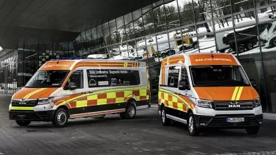 Centru mobil de vaccinare bazat pe modelul electric MAN eTGE