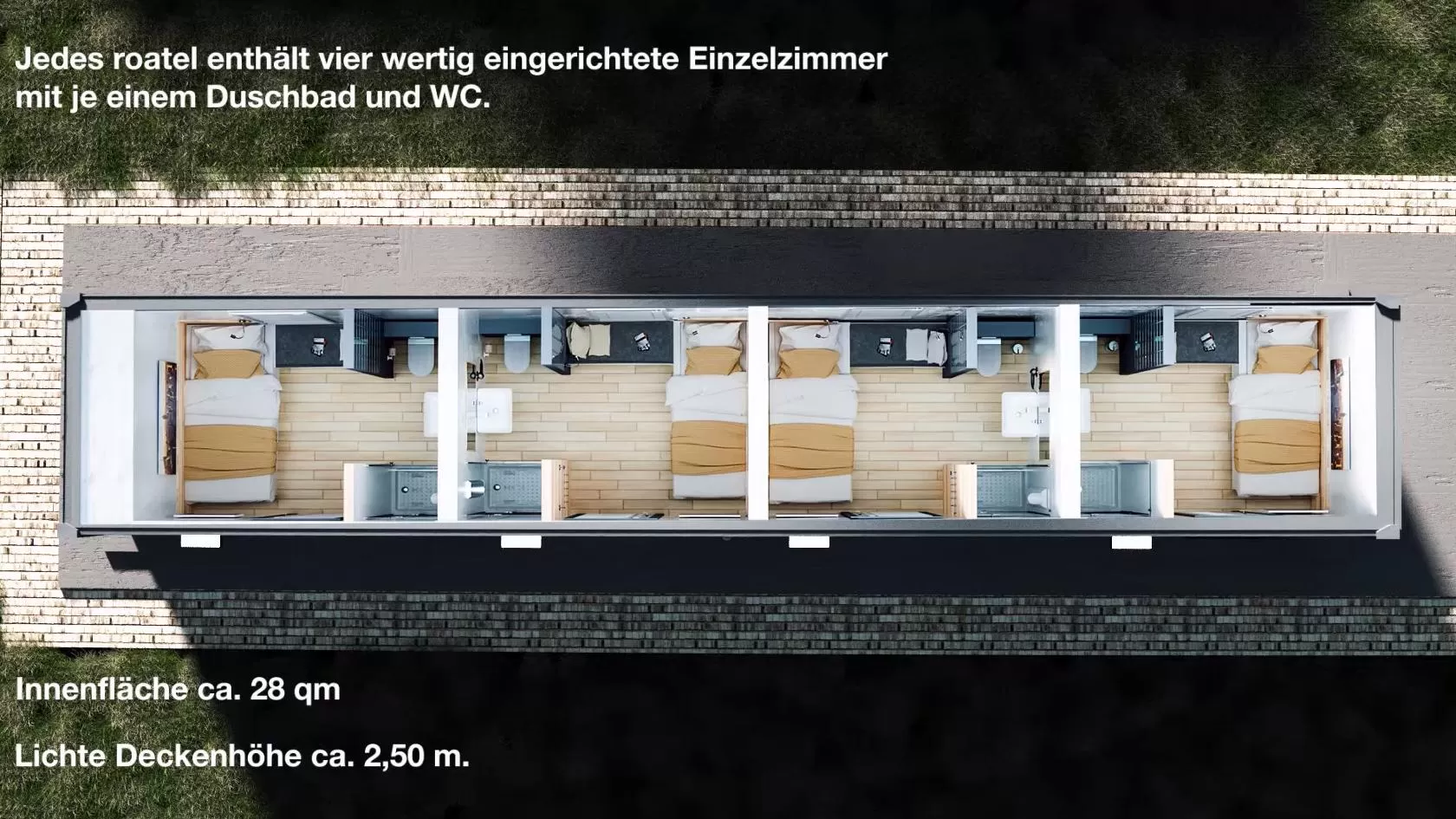 Mini hoteluri din containere maritime pentru șoferii de camion