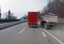 Șofer de camion "kamikaze" suprins de o cameră de bord în Elveția