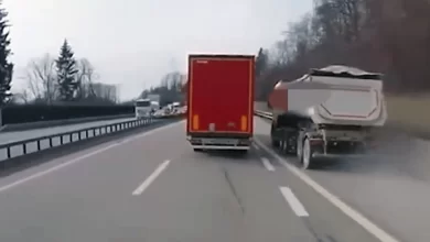 Șofer de camion "kamikaze" suprins de o cameră de bord în Elveția