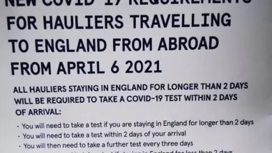 Test COVID pentru șoferii de camion care intră în Marea Britanie