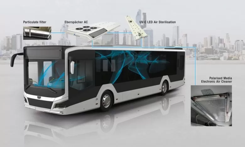Soluții Eberspaecher pentru îmbunătățirea calității aerului în autobuze și autocare