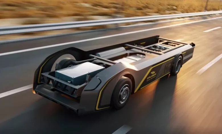 Acesta este șasiul de camion electric pe care se poate monta orice cabină