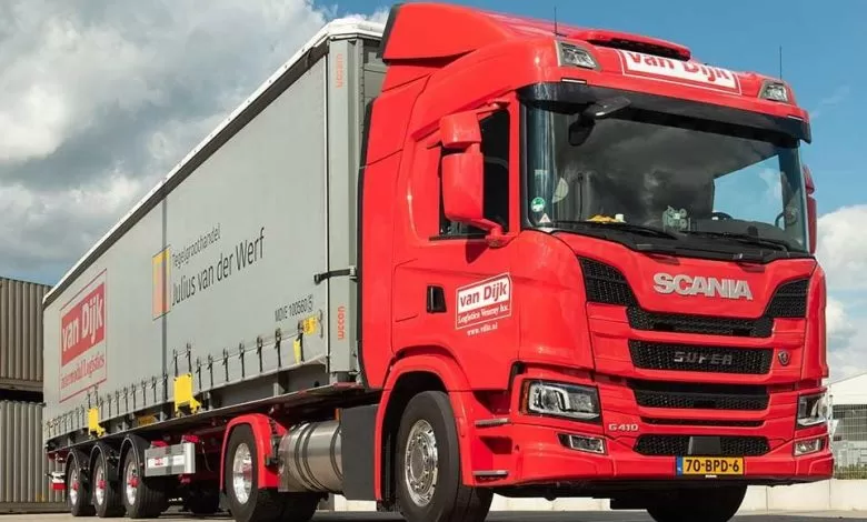 Combinație de 50 de tone tractată de un model Scania cu biogaz 1 Combinație de 50 de tone tractată de un model Scania cu biogaz