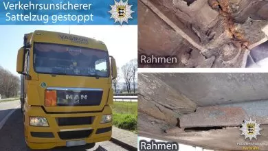 Poliția germană a scos din trafic un camion înmatriculat în România