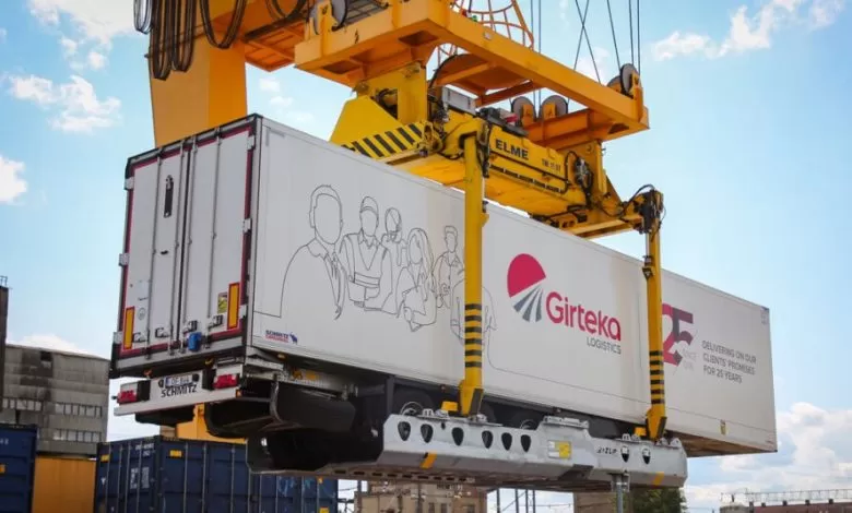 Girteka a început să trimită remorcile pe tren, între Lituania și Olanda