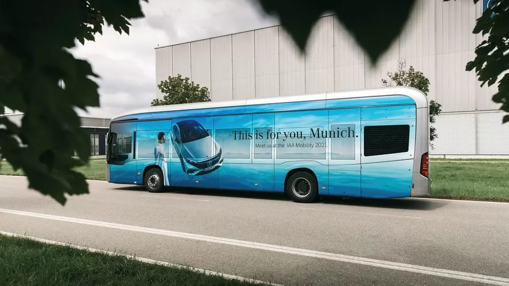 ”Linie albastră” de autobuze electrice pentru vizitatorii IAA 2021 3 ”Linie albastră” de autobuze electrice pentru vizitatorii IAA 2021