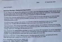 Guvernul britanic trimite scrisori foștilor șoferi de camion pentru a-i ruga să revină la profesie