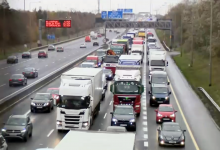 Șoferii irlandezi de camion au protestat împotriva creșterii prețurilor la carburant